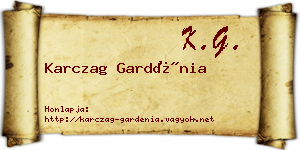 Karczag Gardénia névjegykártya
